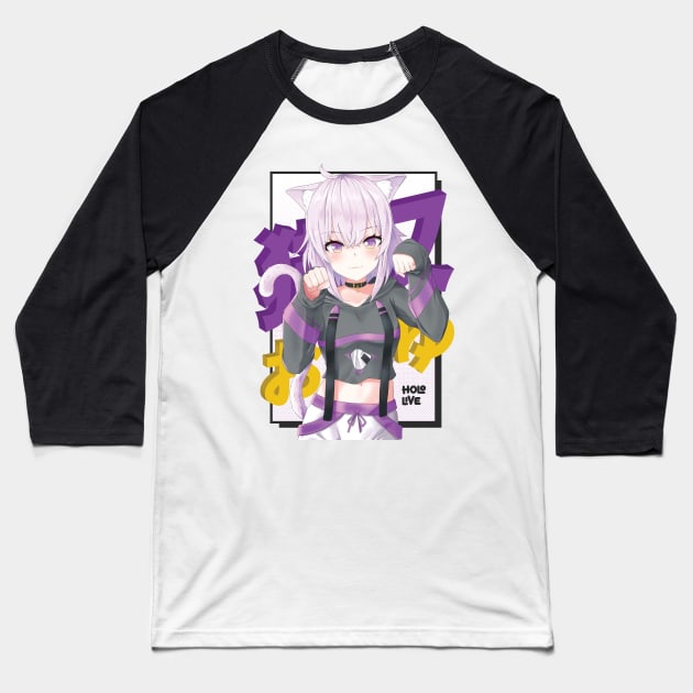 Hololive JP - Nekomata Okayu Baseball T-Shirt by naderu